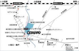 東宝スタジオ地図内